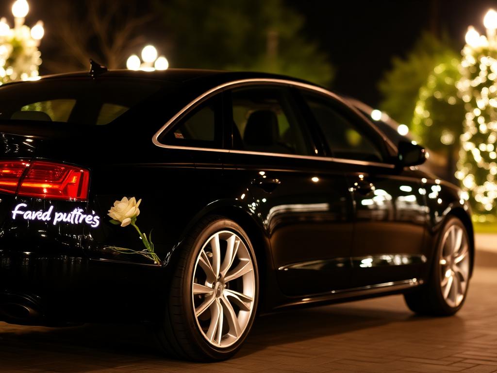 Black Audi A6 luxury wedding car in Indore